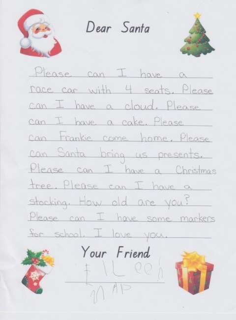 Eileen's santa letter 2